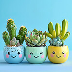 Pot plant, cute and artistic illustration. Incorporating adorable plant illustrations into décor, adding charm and sweetness. Elevate spaces with charming illustrations.