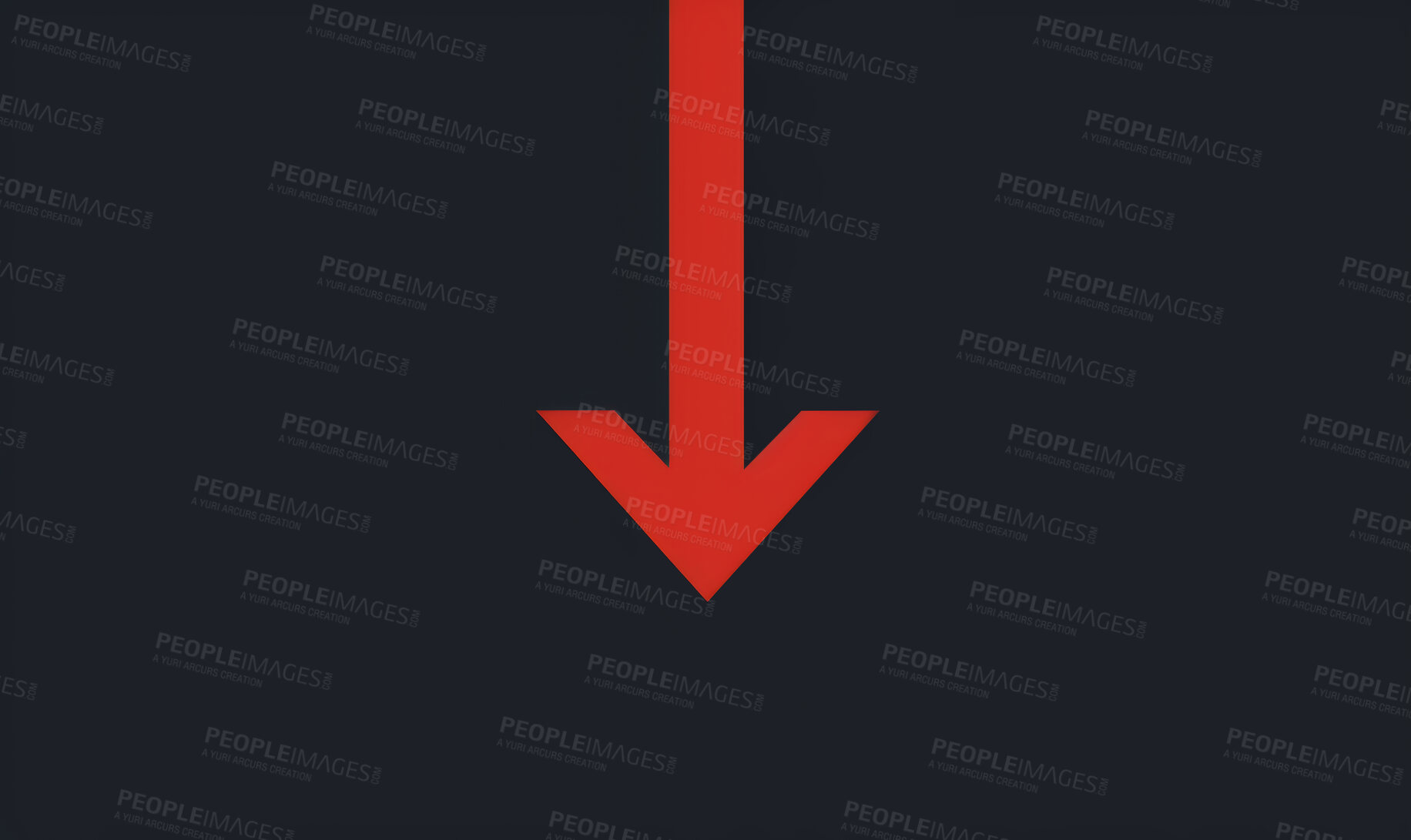 Buy stock photo Red Arrow, stock market and finance background design for business, economy and global inflation. Graphic, seo or marketing strategy graphic wallpaper for banking, investment growth and trading.