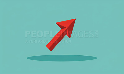 Red Arrow, stock market and finance background design for business, economy and global inflation. Graphic, seo or marketing strategy graphic wallpaper for banking, investment growth and trading.