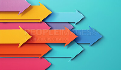 Arrow, stock market or papercut background design for business, economy and global inflation. Graphic, seo or marketing strategy graphic wallpaper for banking, investment growth and forex trading.