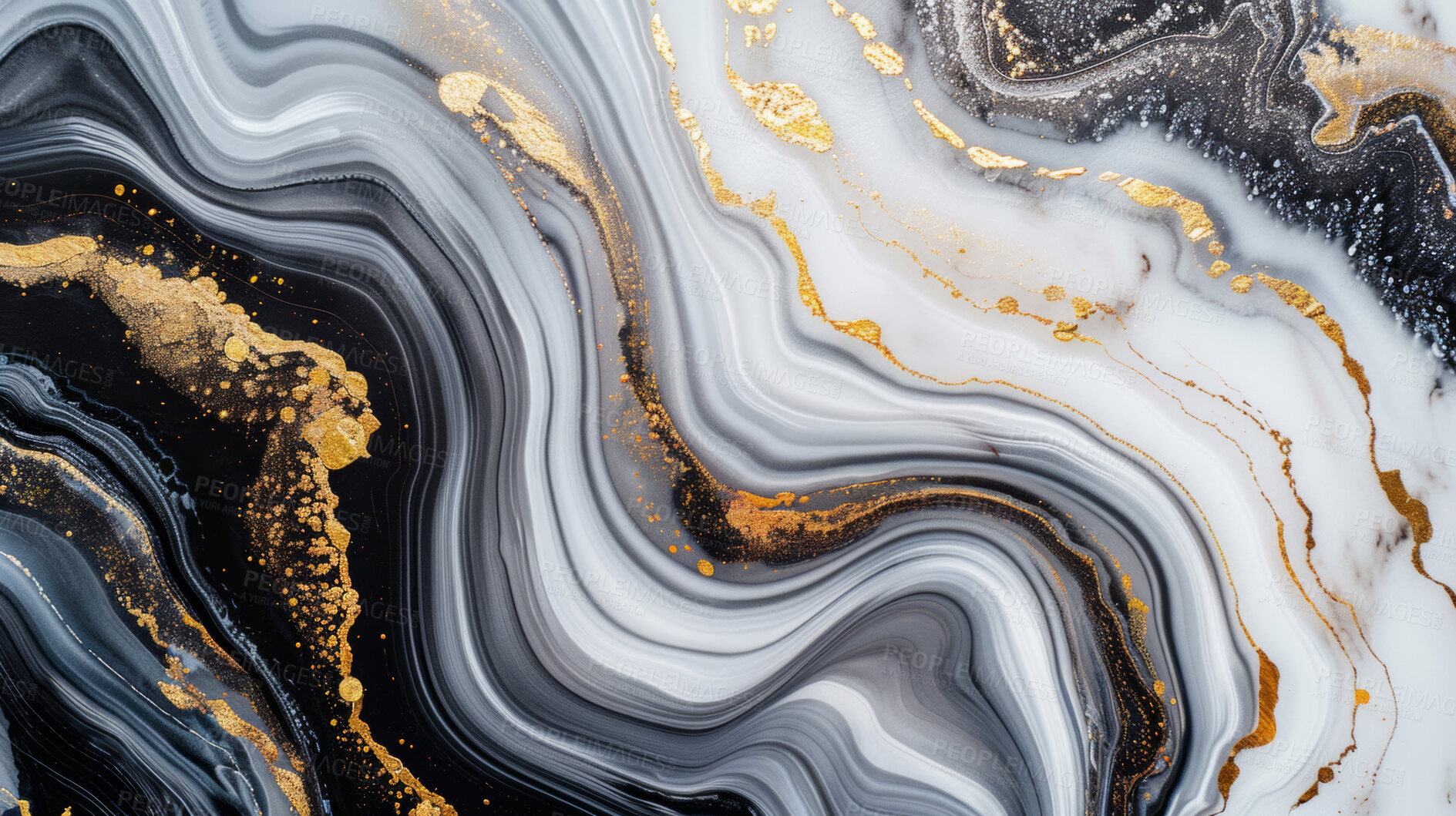 Buy stock photo Oil, swirl texture and watercolor with space on canvas for art, creative or liquid effect and style. Gradient, painting and wallpaper for acrylic or colourful backdrop and dynamic or fluid artwork