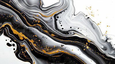 Liquid, art and marble pattern for creative wallpaper or ripple texture as flow background, design or bubbles. Painting, fluid and acrylic ink swirl with galaxy splatter or splash, surface or glitter