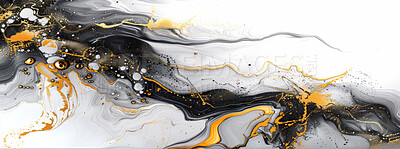 Art, creative and marble design for wallpaper or ripple texture as flow background, pattern or bubbles. Painting, fluid and acrylic swirl with galaxy splatter or splash liquid, abstract or banner
