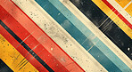 Art, illustration and wallpaper with color lines for abstract design or decoration in gallery. Graphic, poster and retro template with creative wall for background, painting or vintage picture