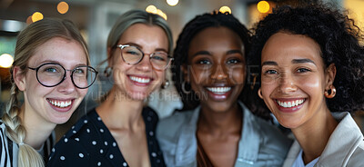 Portrait, women and business people with smile in office for workforce, internship and work for corporate career. Diversity, employees or lawyer team for collaboration in legal job at workplace