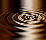 Waves, brown and design with water drop pattern with mockup for 3d, digital and texture. Environment, reflection and futuristic with liquid in background for abstract, sustainability and art deco