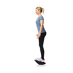 Balancing on her bosu - Health & Fitness