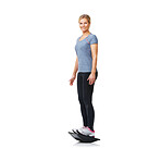 Balancing on her bosu - Health & Fitness