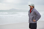 Taking a morning run on the beach