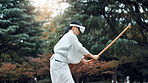 Virtual reality, cyber and Asian woman with sword for martial arts, Kendo practice and exercise. Culture, metaverse and person with shinai, VR tech and goggles for skill, fight and training in Japan