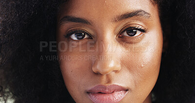 Buy stock photo Portrait, corporate and woman pov in office of ambition, accounting career and about us as consultant. African, female accountant or closeup of internship, financial organisation and asset management