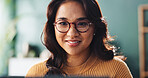 Entrepreneur, research and woman with reading in home for copywriting project, editing blog and creative process. Remote work, freelance writer or technology for article review and online information