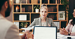 Business, people and meeting with documents in office for legal consulting, planning and corporate advice. Mature woman, attorney and paperwork for settlement, information and procedure of management