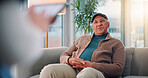 Medical checkup, nurse and senior man with consultation, post surgery and healthcare. Pensioner, elderly patient and professional with tablet, conversation and advice for treatment, diagnosis or talk