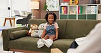Psychologist, girl and therapy session in office for mental health, examination or progress. Therapist woman, listen and child for wellness, clinic or consultation for patient support or development
