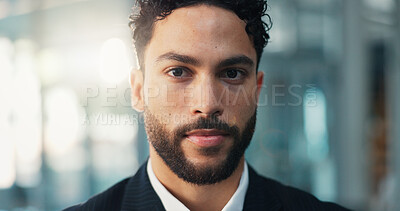 Buy stock photo Serious, opportunity and portrait of businessman in office with confidence for corporate career. Face, professional and male financial manager from New York with pride for finance job in workplace.