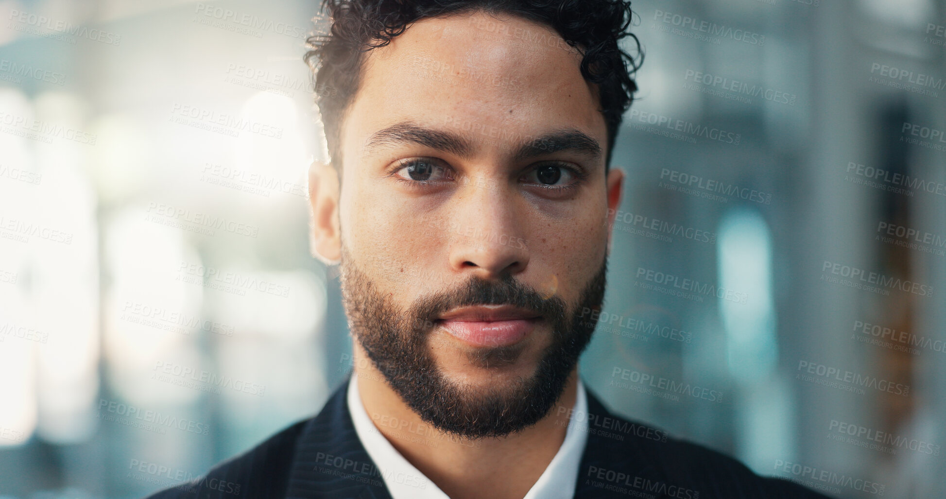 Buy stock photo Serious, opportunity and portrait of businessman in office with confidence for corporate career. Face, professional and male financial manager from New York with pride for finance job in workplace.