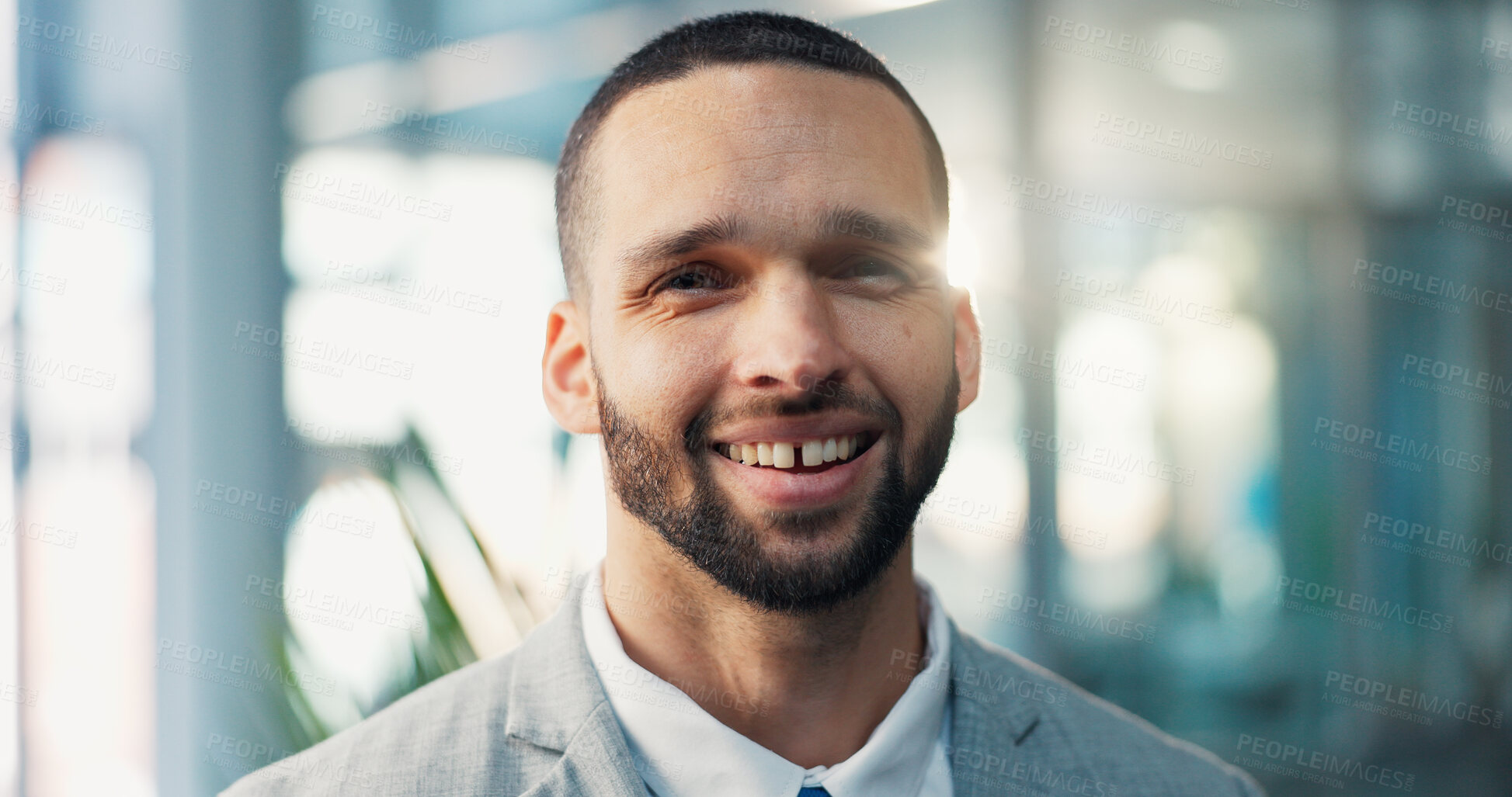 Buy stock photo Financial advisor, happy and portrait of businessman in office with pride, confidence and smile. Corporate, professional and person for finance consultant career, ambition and job opportunity
