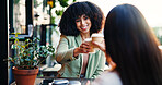 Friends, cheers and women with coffee, cafe or happy for reunion on weekend, outdoor or celebration. Bonding, people and toast with latte for milestone, smile and conversation with beverage and shop