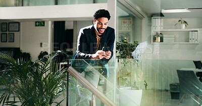 Buy stock photo Laughing, group and meeting with tablet, office and humor for project, colleagues and collaboration. Happy, marketing coordinator and people with tech for campaign, teamwork and employees with jokes