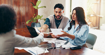 Buy stock photo Business growth, startup or people in finance meeting, review data or plan for company success. Discussion, tech or stakeholders in workplace, collaboration or brainstorming for marketing strategy