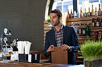Getting my daily dose of coffee
