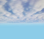 Nature, space and blue sky with clouds for weather, atmosphere and empty background. Natural, air and sunshine in morning for aesthetic, wallpaper and pattern for skyline, environment or climate