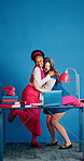 Smile, hug and business women in office with space for teamwork, bonding or friendship together. Happy, laptop and female creative editors embracing for celebration on article publishing at startup.