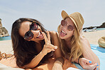 Carefree Travel happy friends pose for photograph peace sign paradise beach for destination lifestyle vacation 