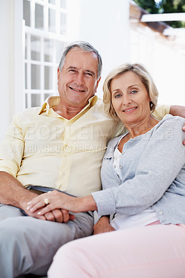 Buy stock photo Shot of a senior couple enjoying the day together