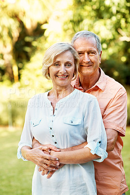 Buy stock photo Shot of a senior couple enjoying the day together