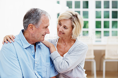 Buy stock photo Shot of a senior couple enjoying the day together