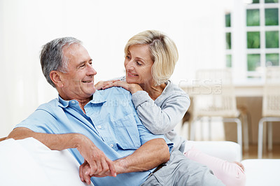 Buy stock photo Shot of a senior couple enjoying the day together
