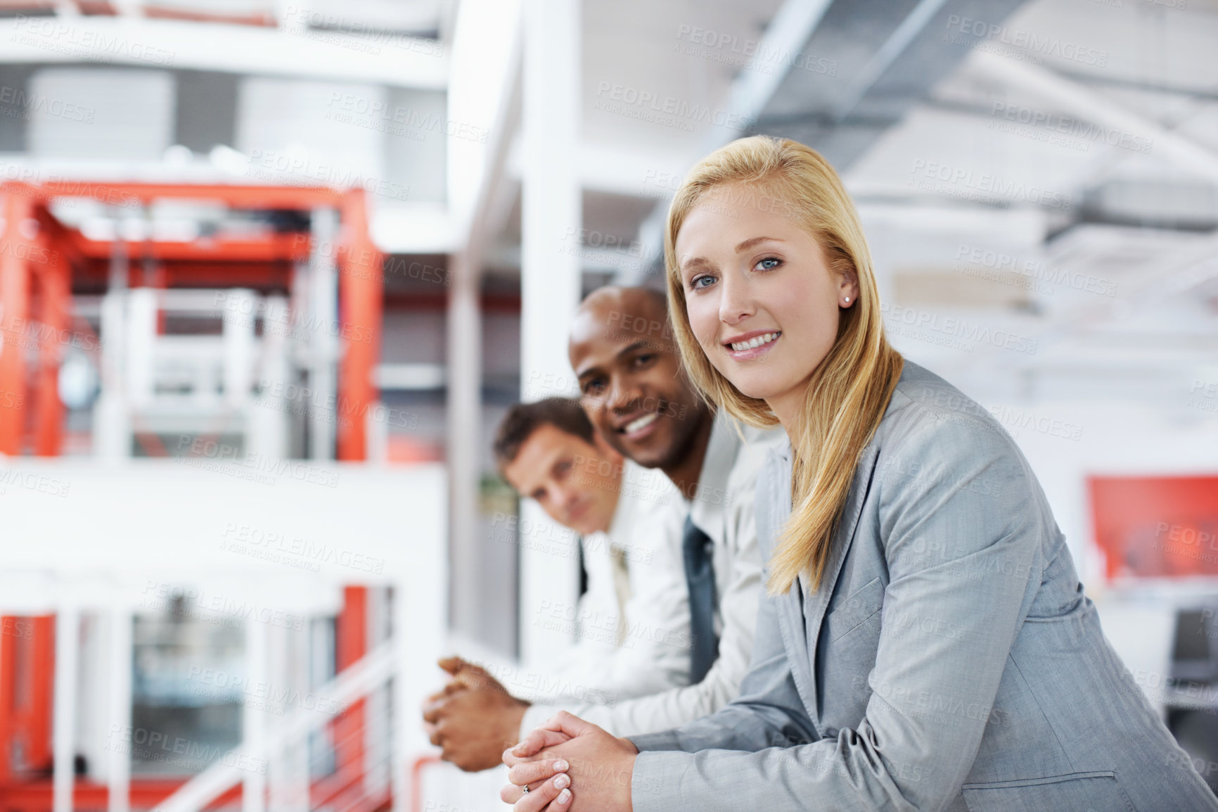 Buy stock photo Portrait, business and people in office for human resources, team and recruitment planning. Corporate strategy, happy or smile with employees for collaboration and meeting for company development