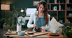 Holistic, woman and whisk matcha in home for green tea, organic beverage and preparation. Health, person and mixing bowl for plant based drink, recipe process and herbal ingredients for antioxidant