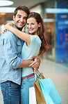 Cuddling in the mall