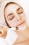 Pampering her complexion 
