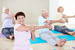 Yoga class is active and social