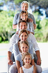 Laughing and having fun as a family