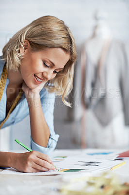 Buy stock photo A young designer working on a design