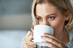 Having a cup of coffee to kickstart the day