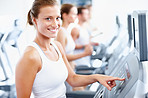 Personalising her workout