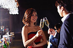 Celebrating with a bit of champagne