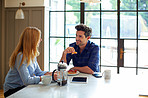 Chatting together over breakfast