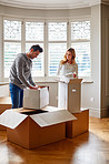 Unpacking their life in a new home