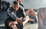 Getting in a good pre-workout stretch