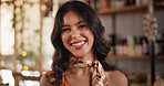 Happy, woman and owner portrait in retail for operations pride, startup growth and about us. Independent retailer, entrepreneur or smile in shop for local small business, store management or commerce