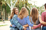Enjoying spending time with her gal pals