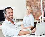 Happy in his workplace