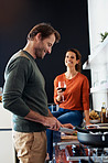 Cooking dinner is always couple time